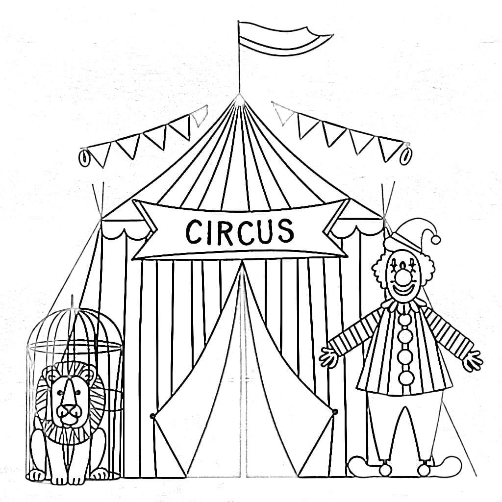 Drawing of Circus coloring page