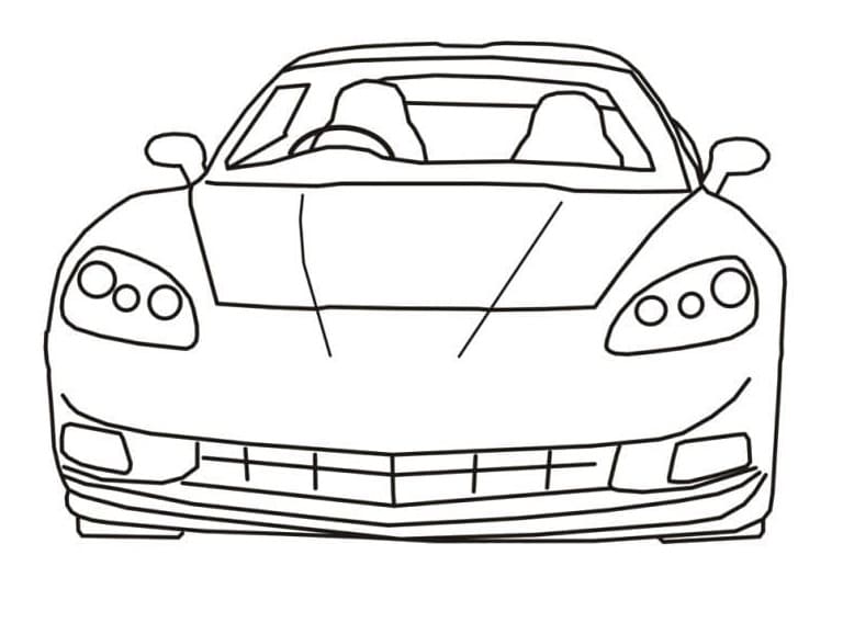 Drawing of Corvette