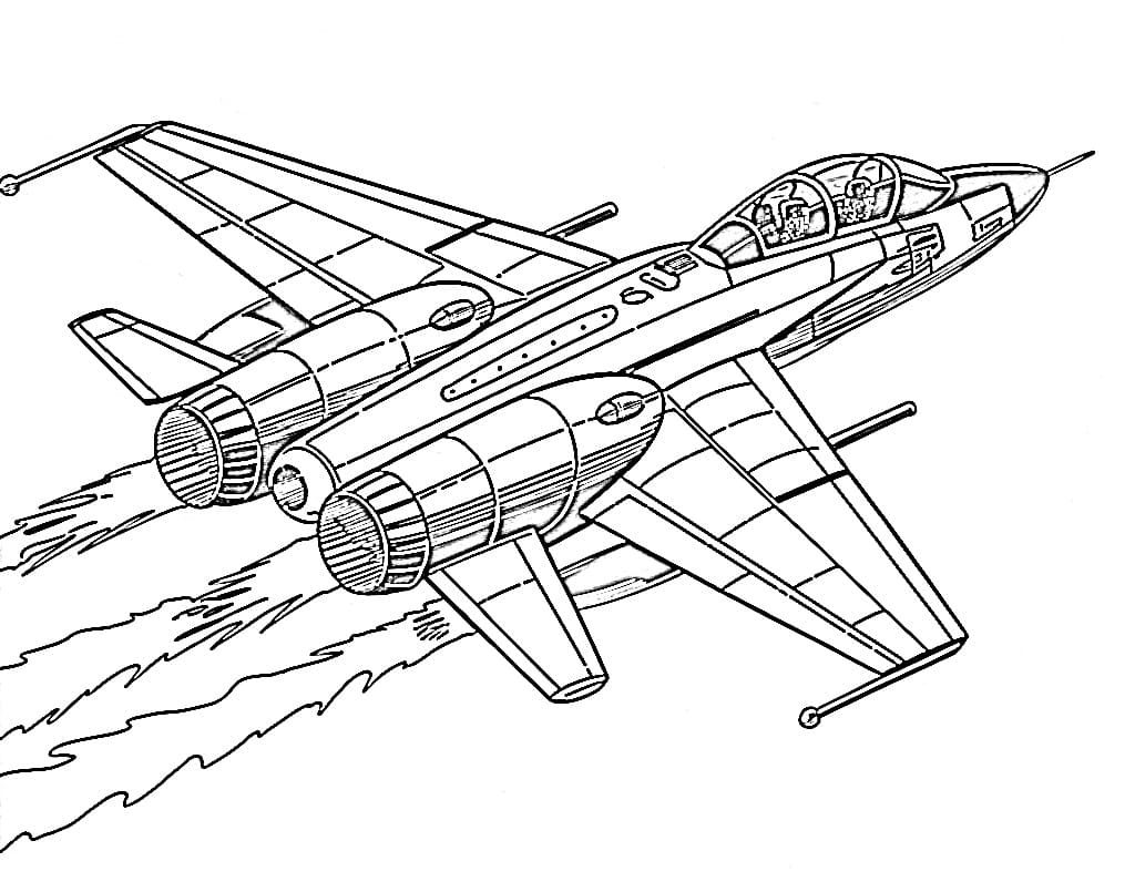 Drawing of Fighter Jet