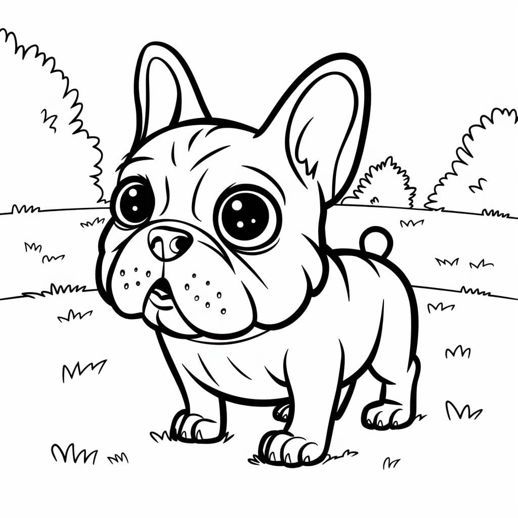 Drawing of French Bulldog