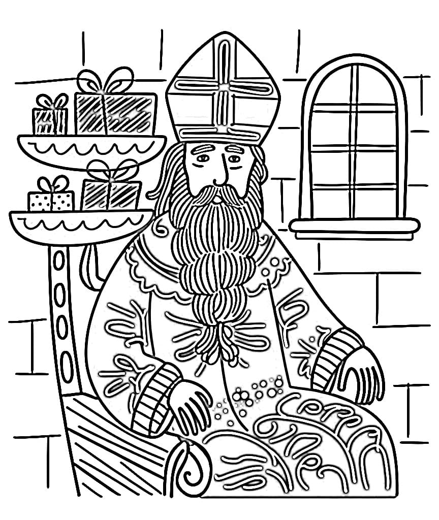 Drawing of Saint Nicholas