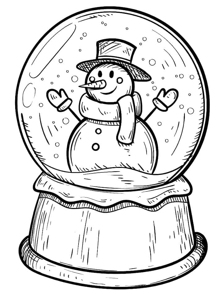 Drawing of Snow Globe