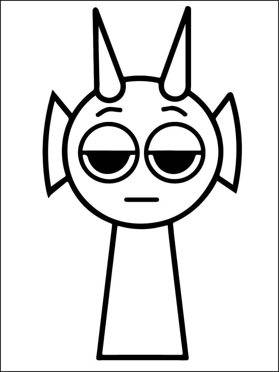 Durple from Incredibox Sprunki coloring page