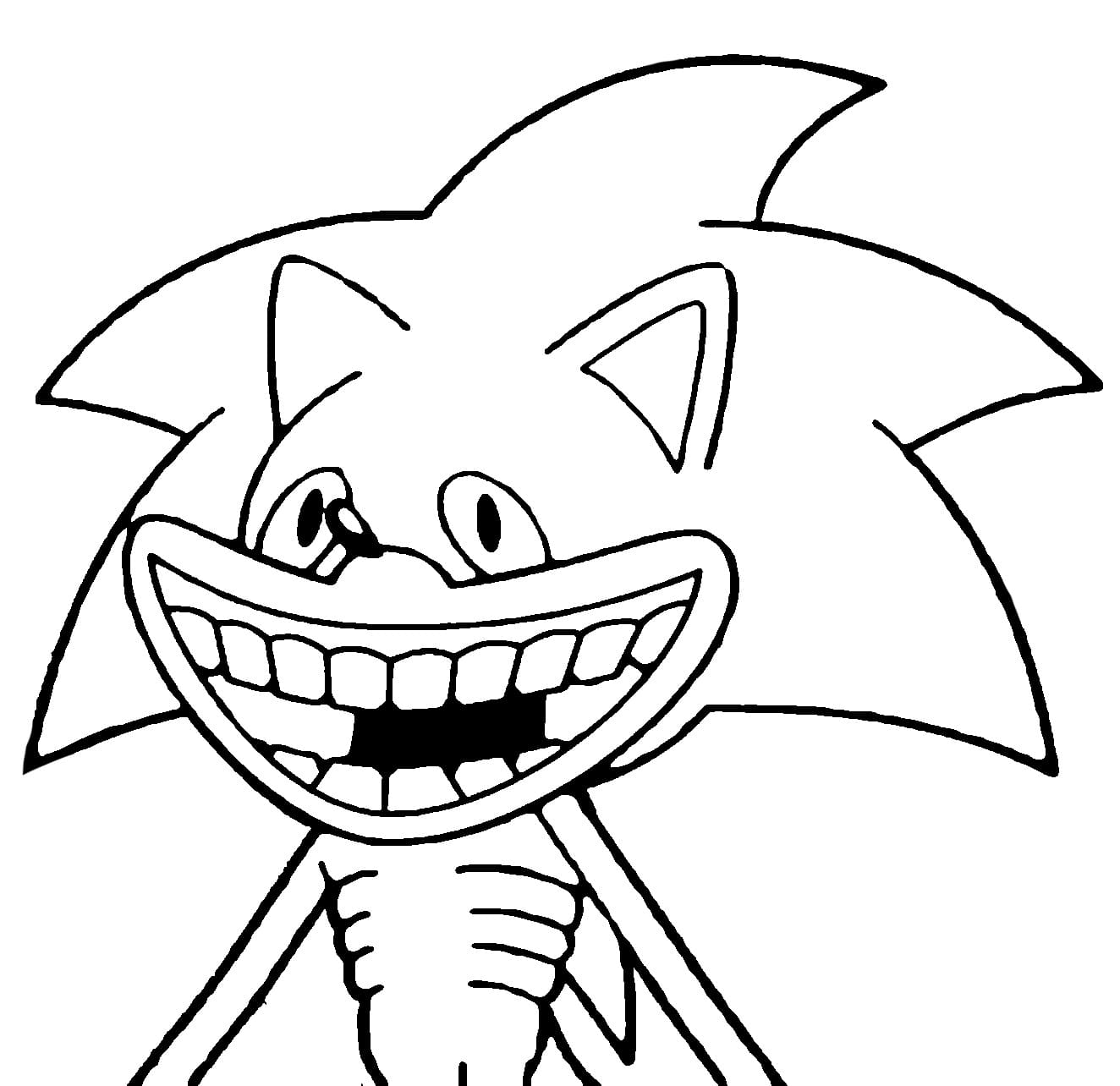 Evil Shin Sonic coloring page