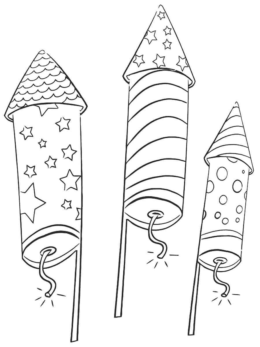 Fireworks For Free coloring page