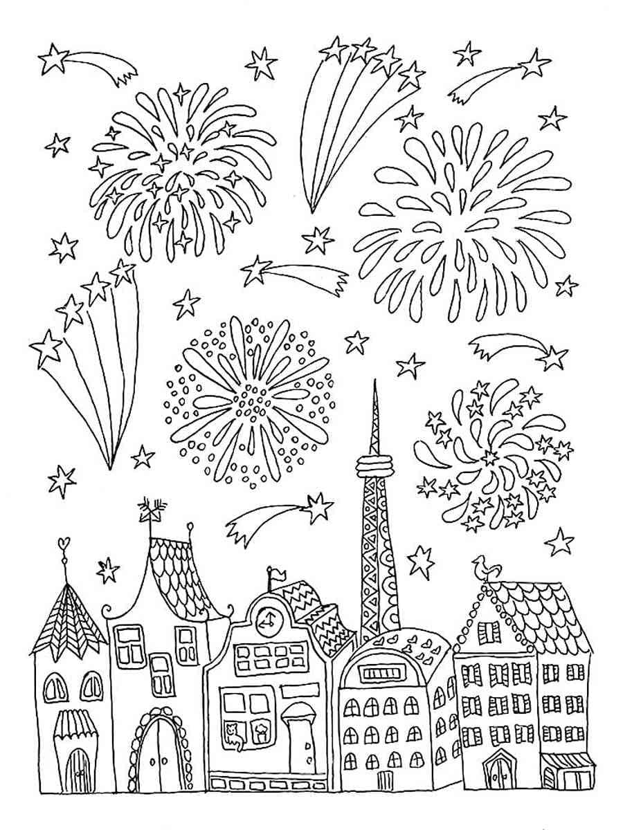 Fireworks For Kids coloring page