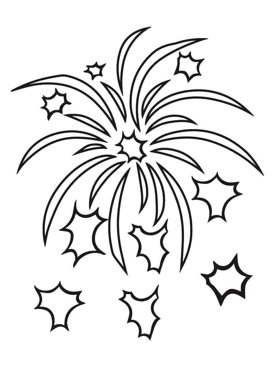 Fireworks Free coloring page