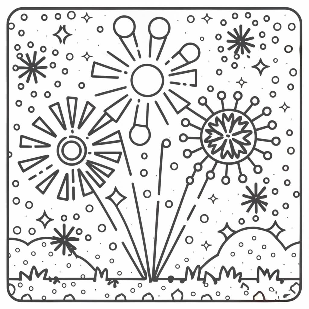 Fireworks Image coloring page