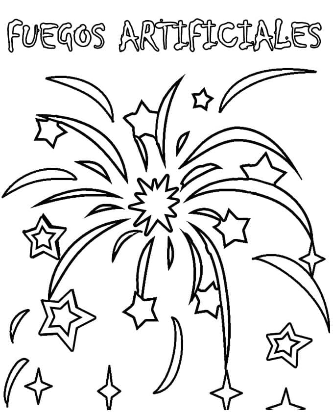 Fireworks to Print coloring page