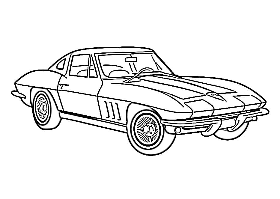 Free Drawing of Corvette