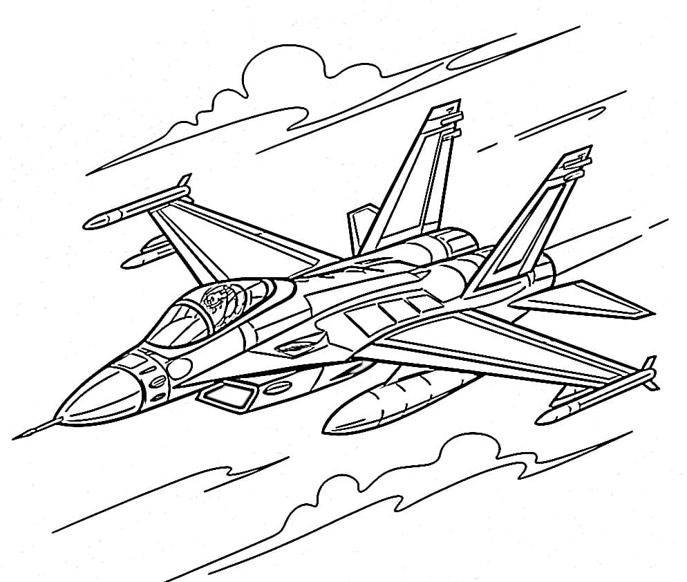 Fighter Jet coloring pages