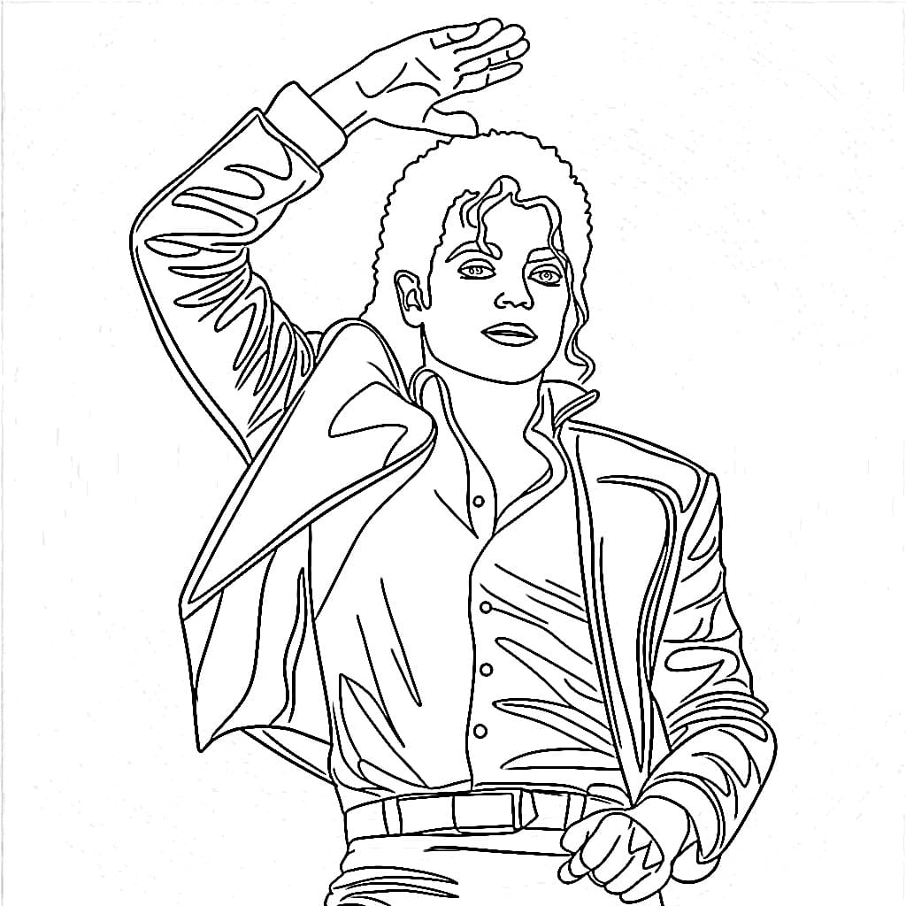 Free Drawing of Michael Jackson coloring page