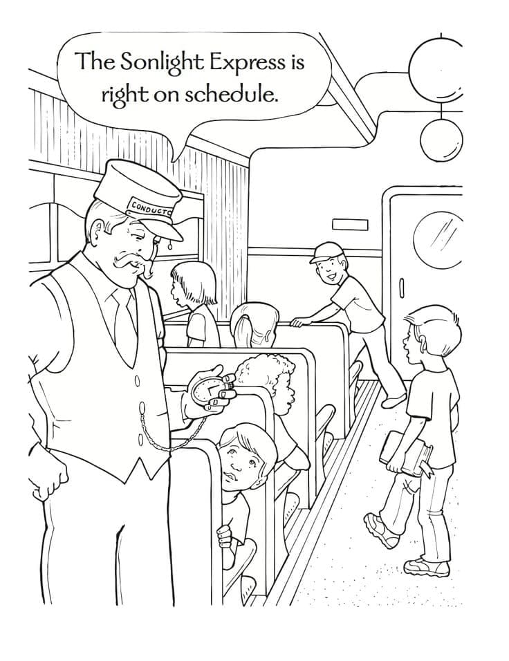 Free Drawing of Polar Express coloring page