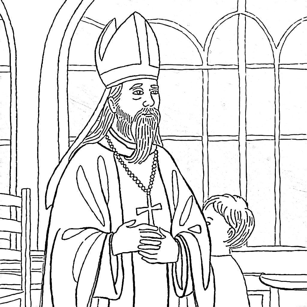 Free Drawing of St Nicholas Day