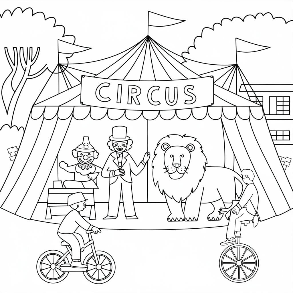 Free Printable Circus coloring page