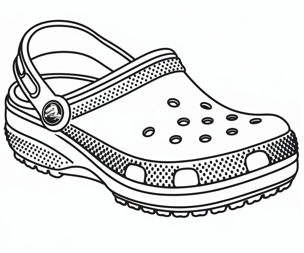 Free Printable Crocs coloring page