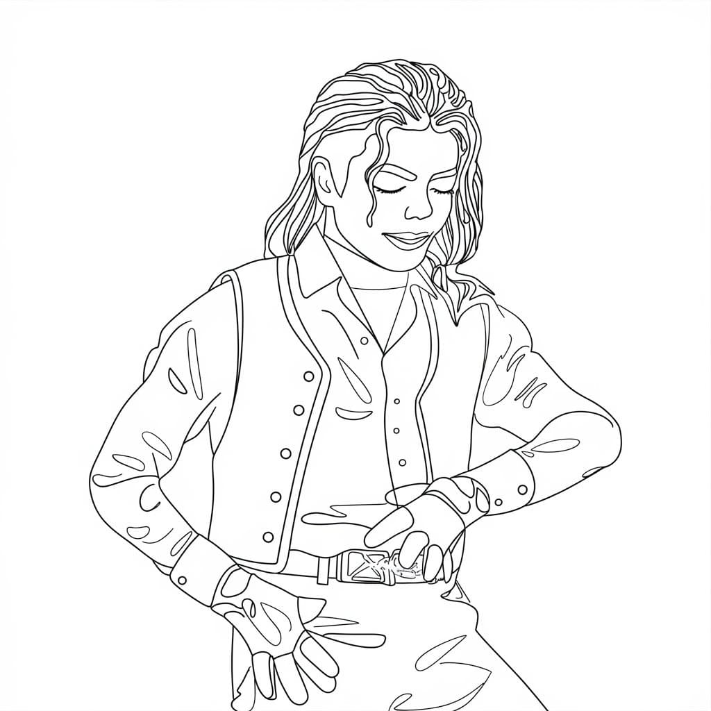 Free Printable Michael Jackson coloring page