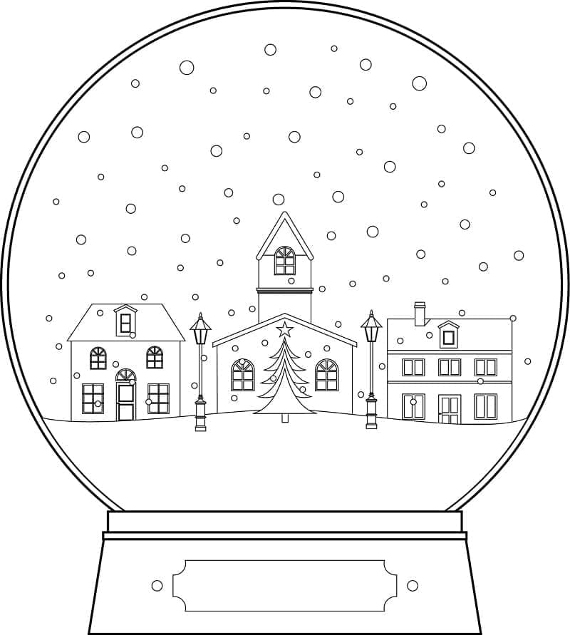 Free Printable Snow Globe