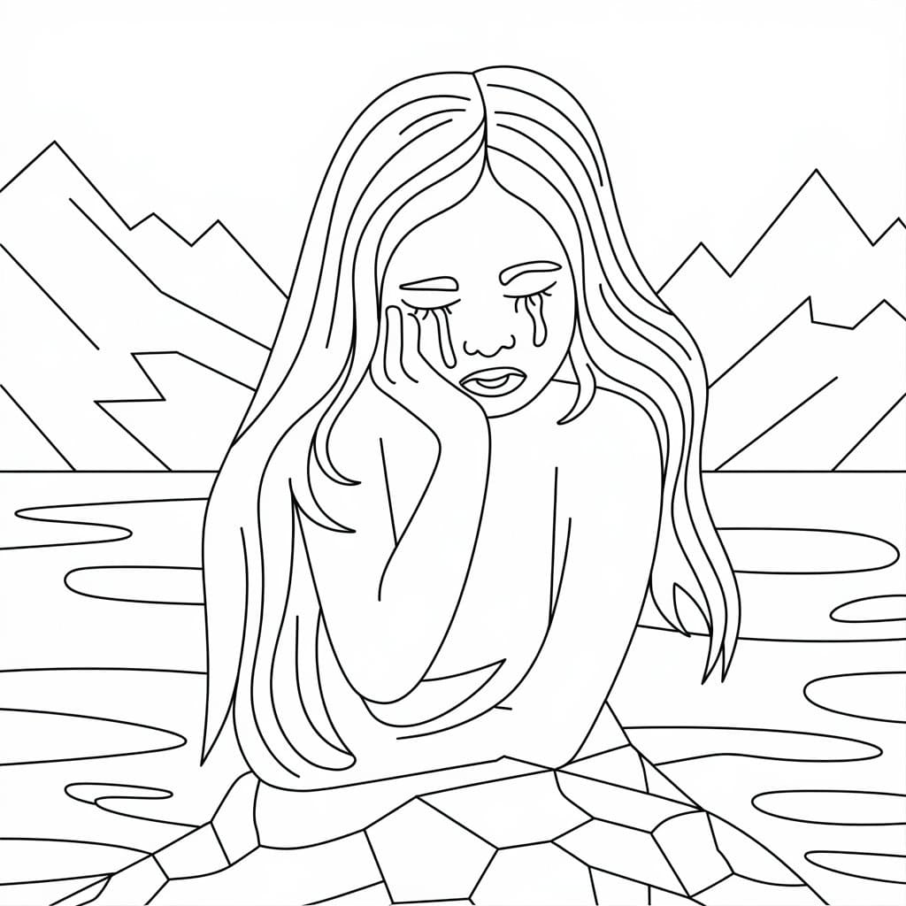 Free Printable Weeping Woman