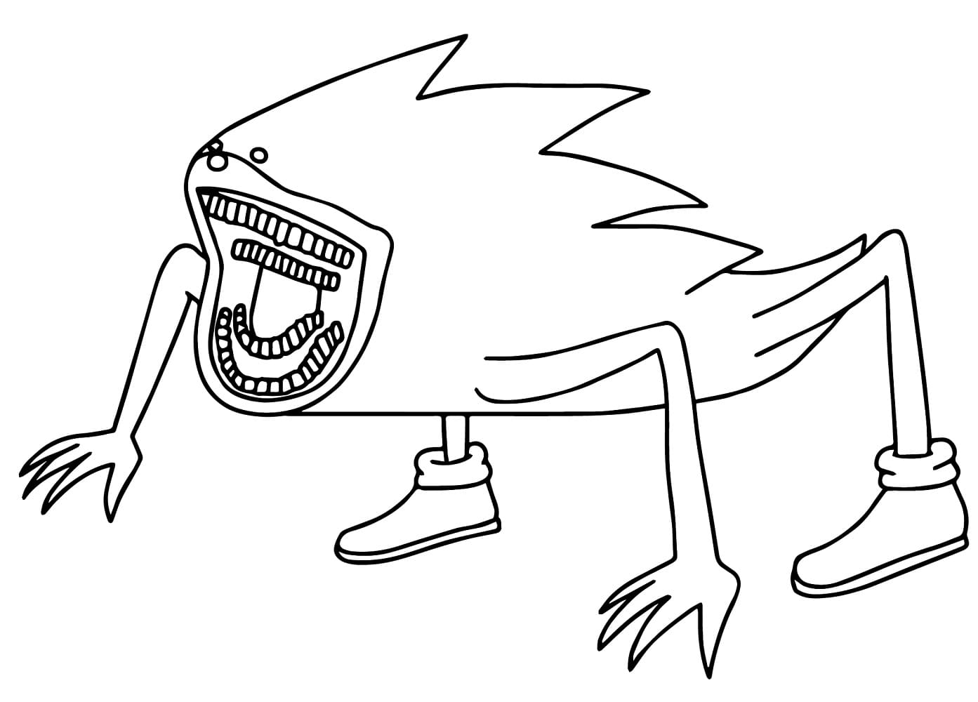 Free Shin Sonic coloring page