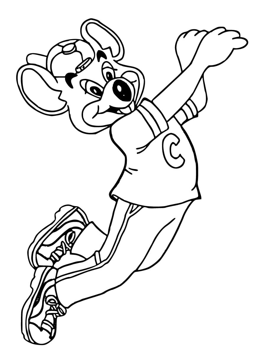 Fun Chuck E. Cheese coloring page