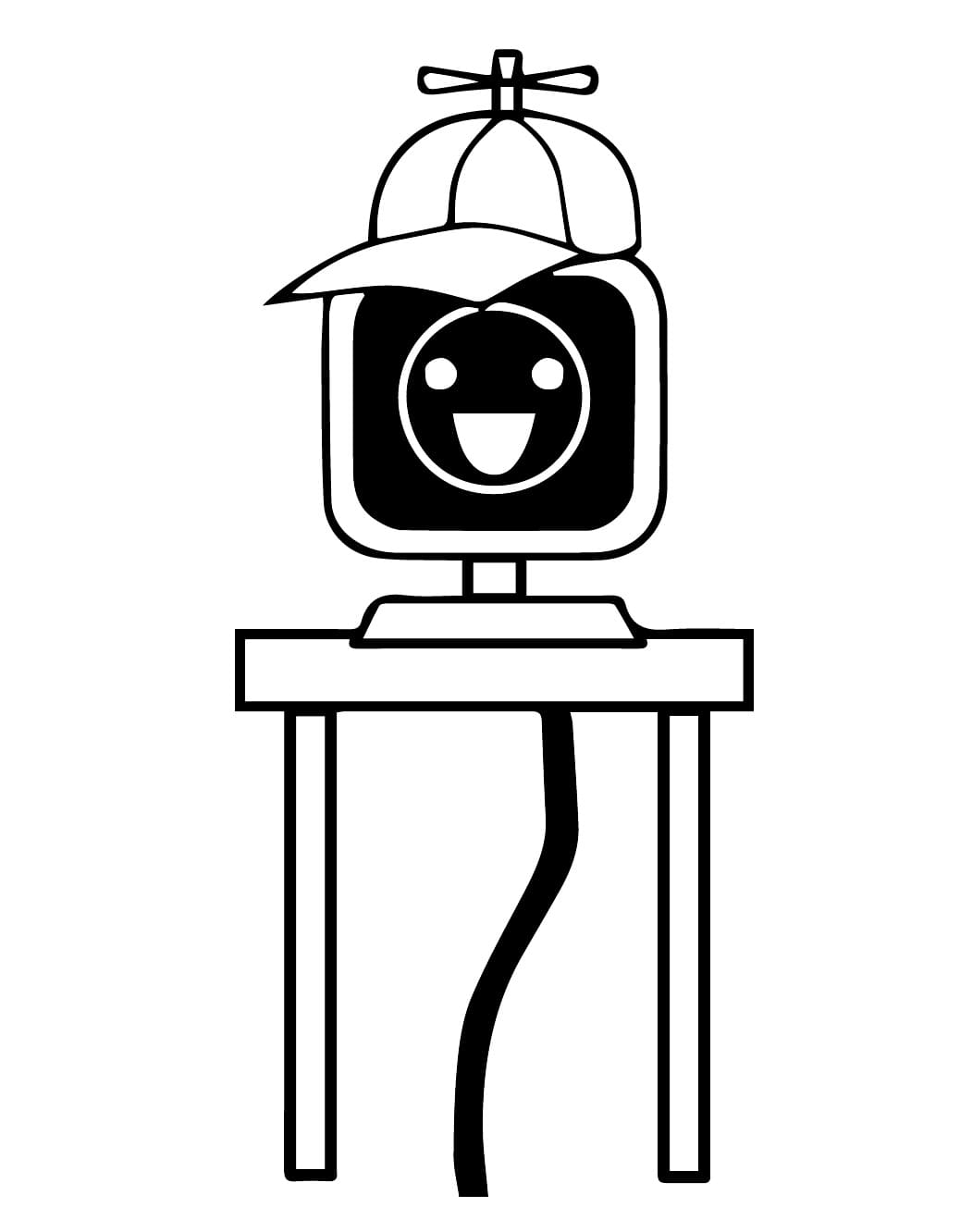 Fun Computer Incredibox Sprunki coloring page