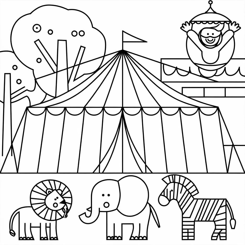 Funny Circus coloring page