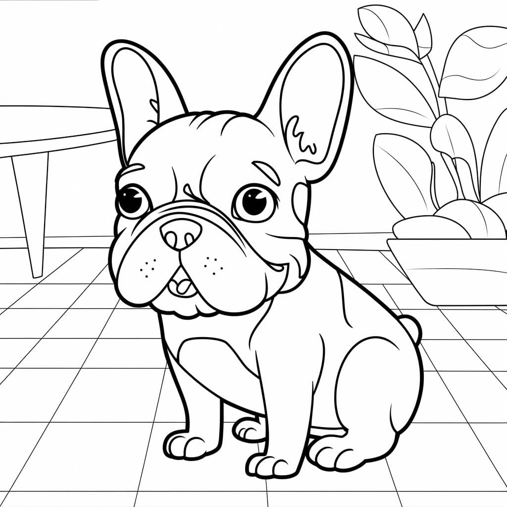 French Bulldog coloring pages