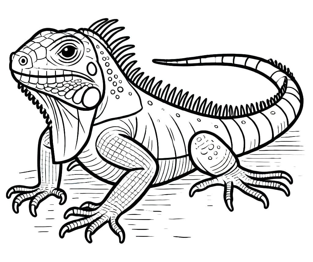 Iguana Printable for Kids