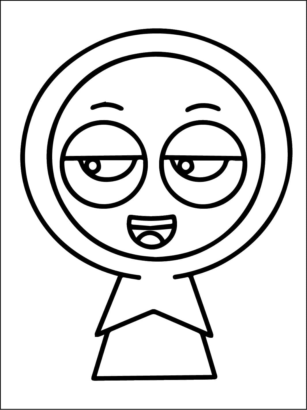 Jevin from Incredibox Sprunki coloring page