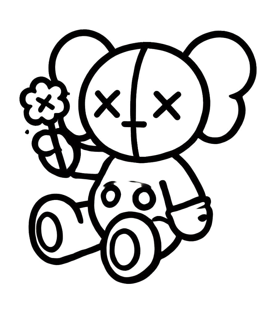 Kaws with Flower