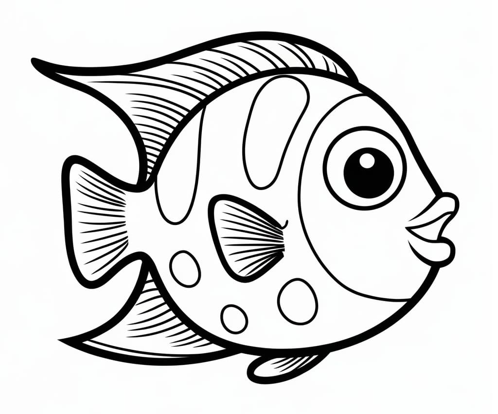 Little Angelfish coloring page