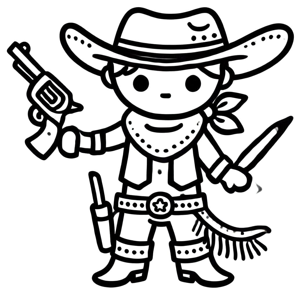 Little Cowboy coloring page