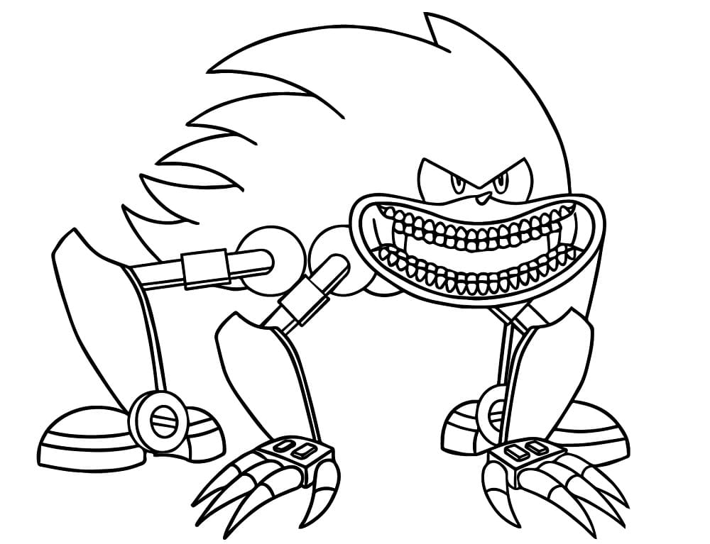 Metal Shin Sonic coloring page