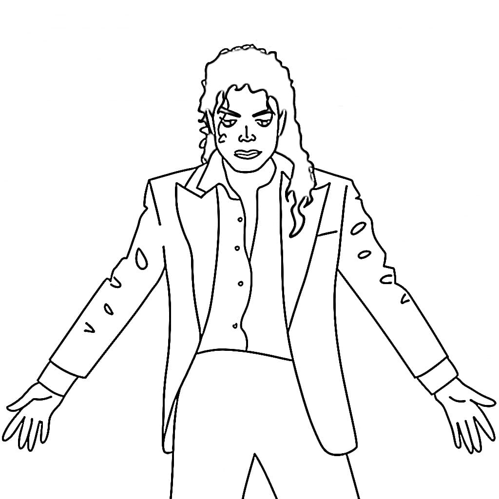 Michael Jackson is Cool coloring page