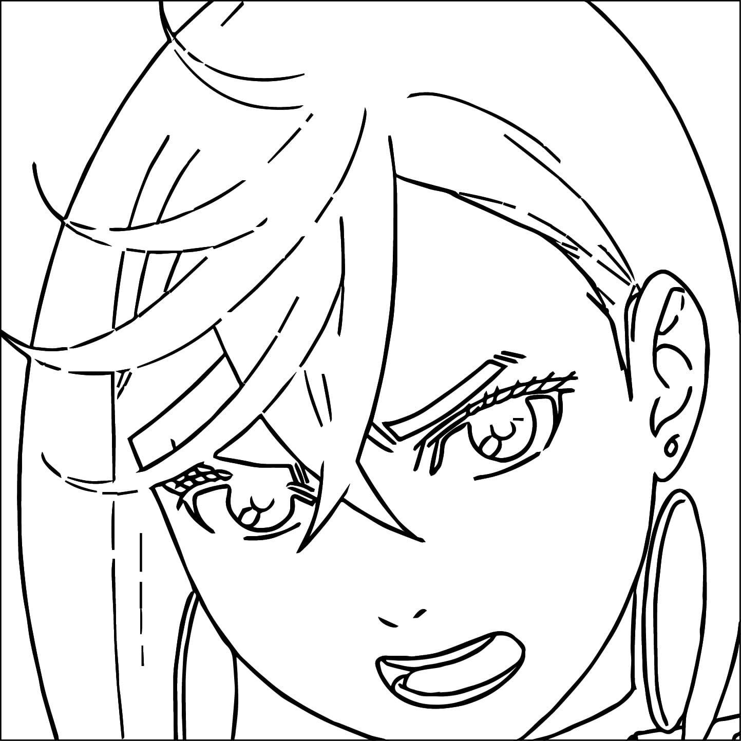 Momo Ayase Face coloring page