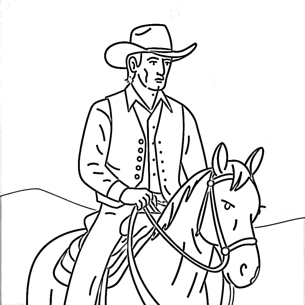 Normal Cowboy coloring page