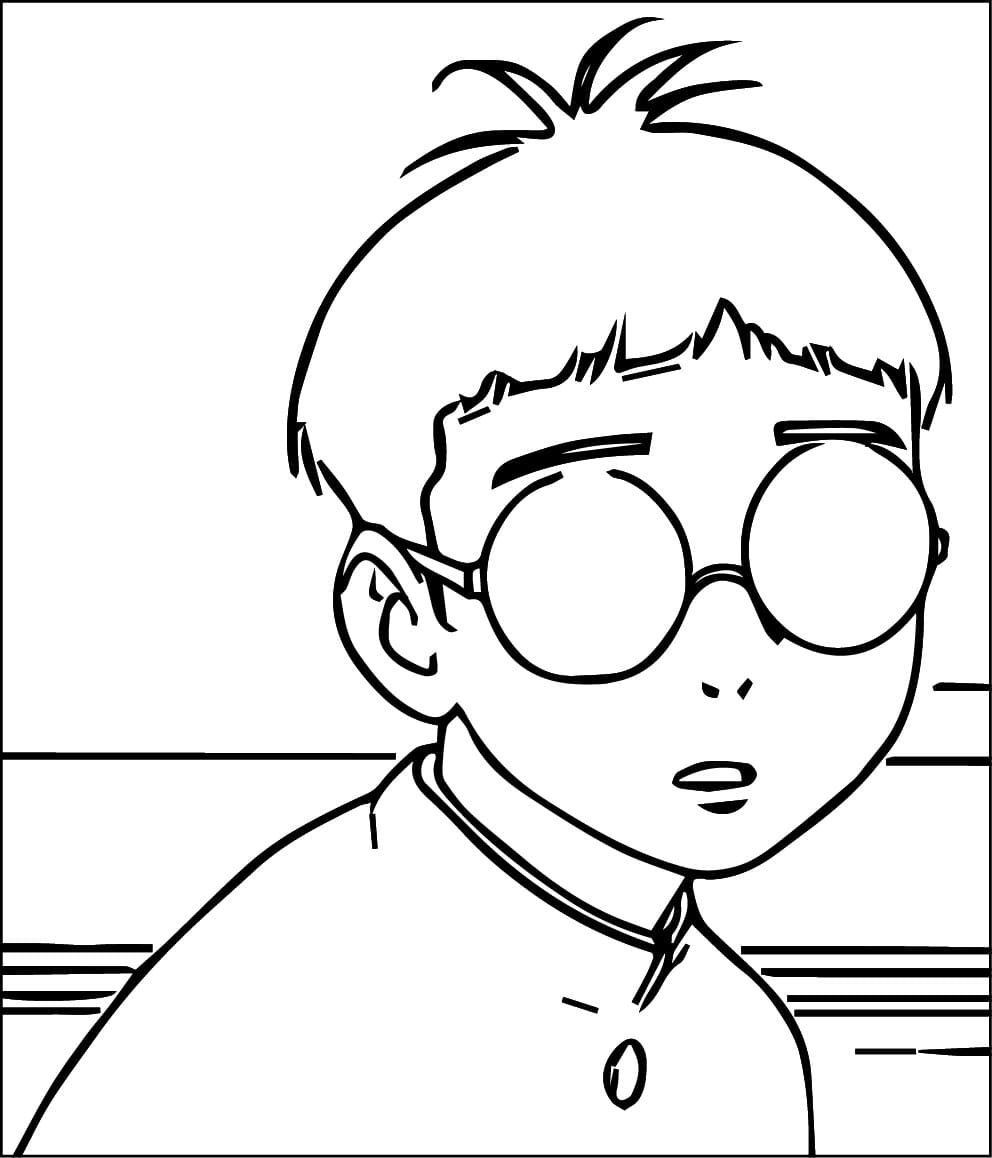 Okarun From Dandadan coloring page