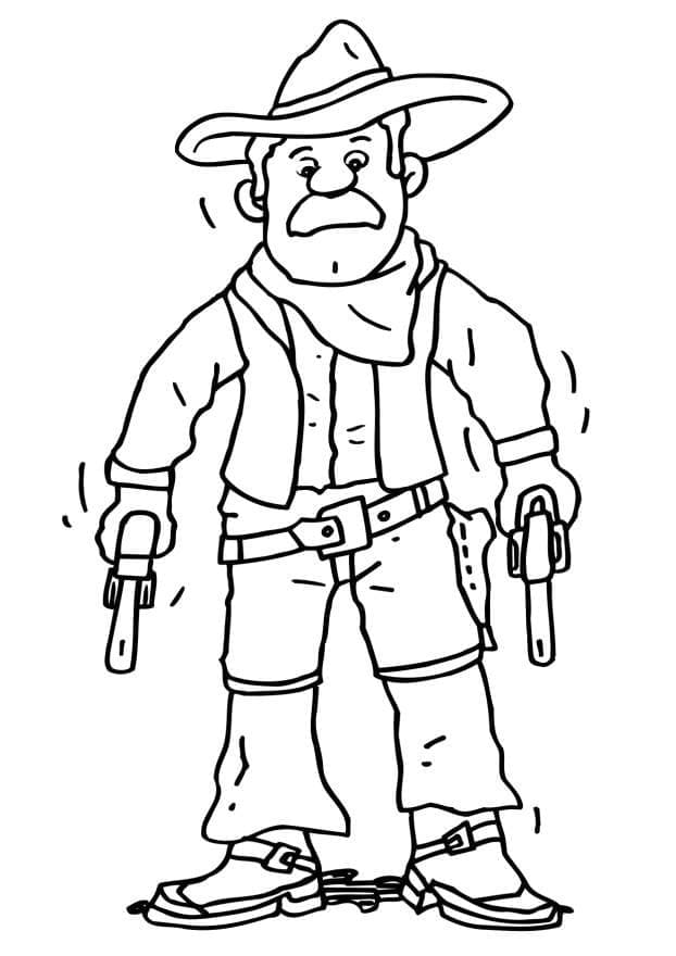 Old Cowboy coloring page