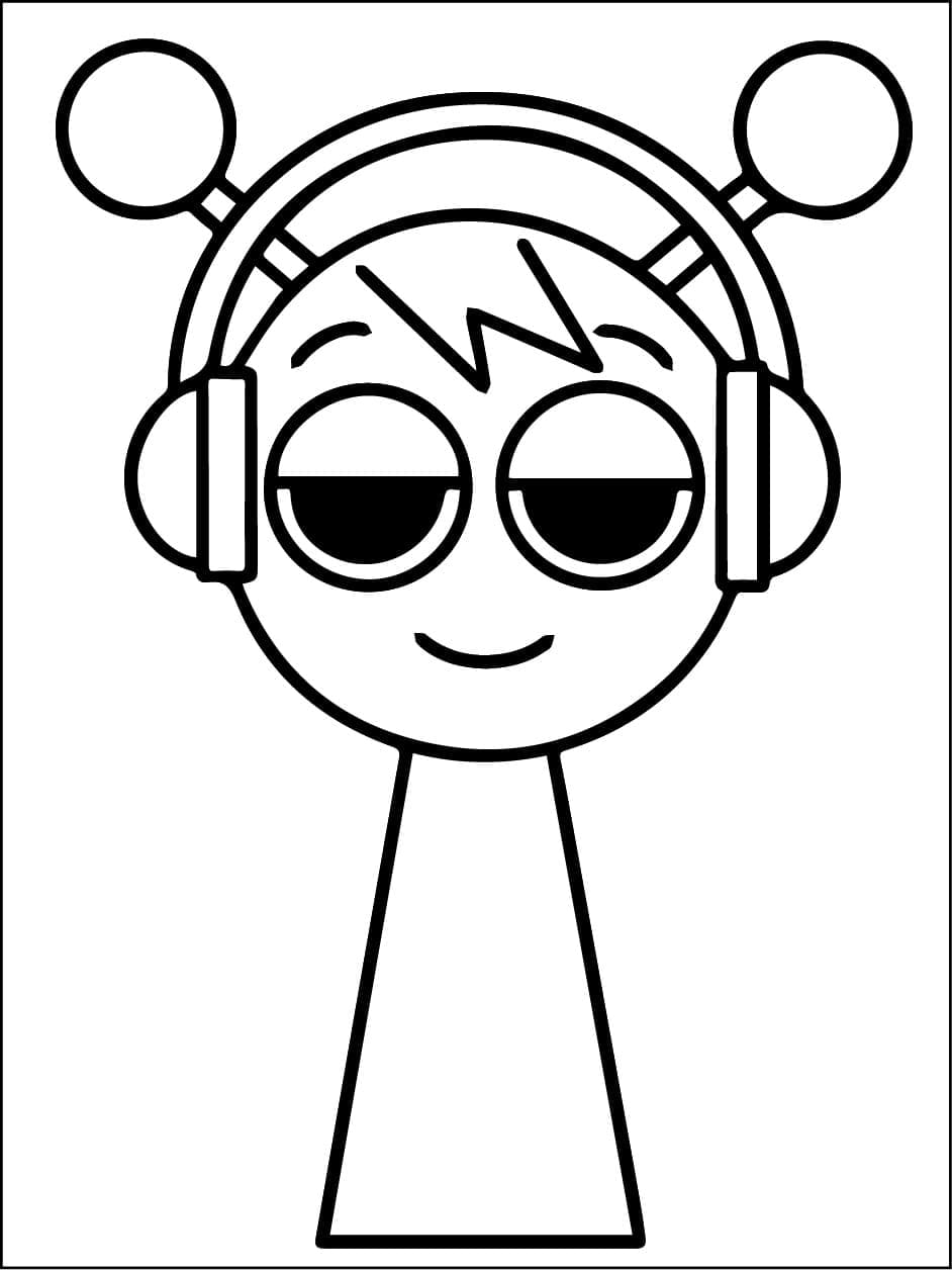 Oren from Incredibox Sprunki coloring page