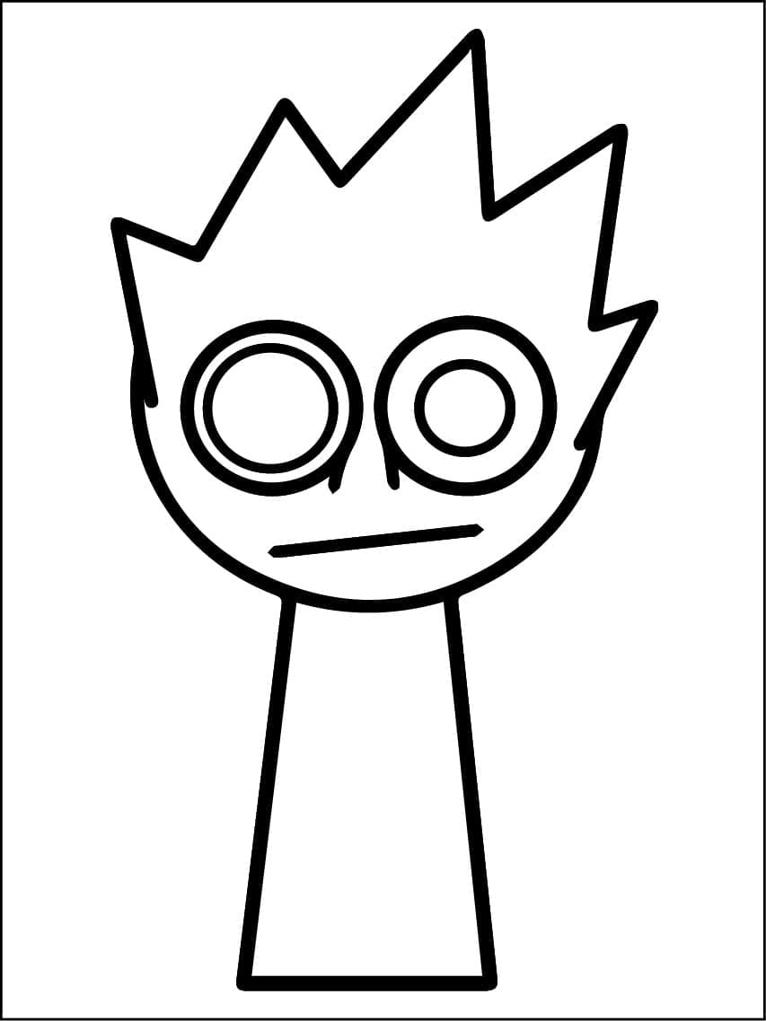 Owakcx from Incredibox Sprunki coloring page