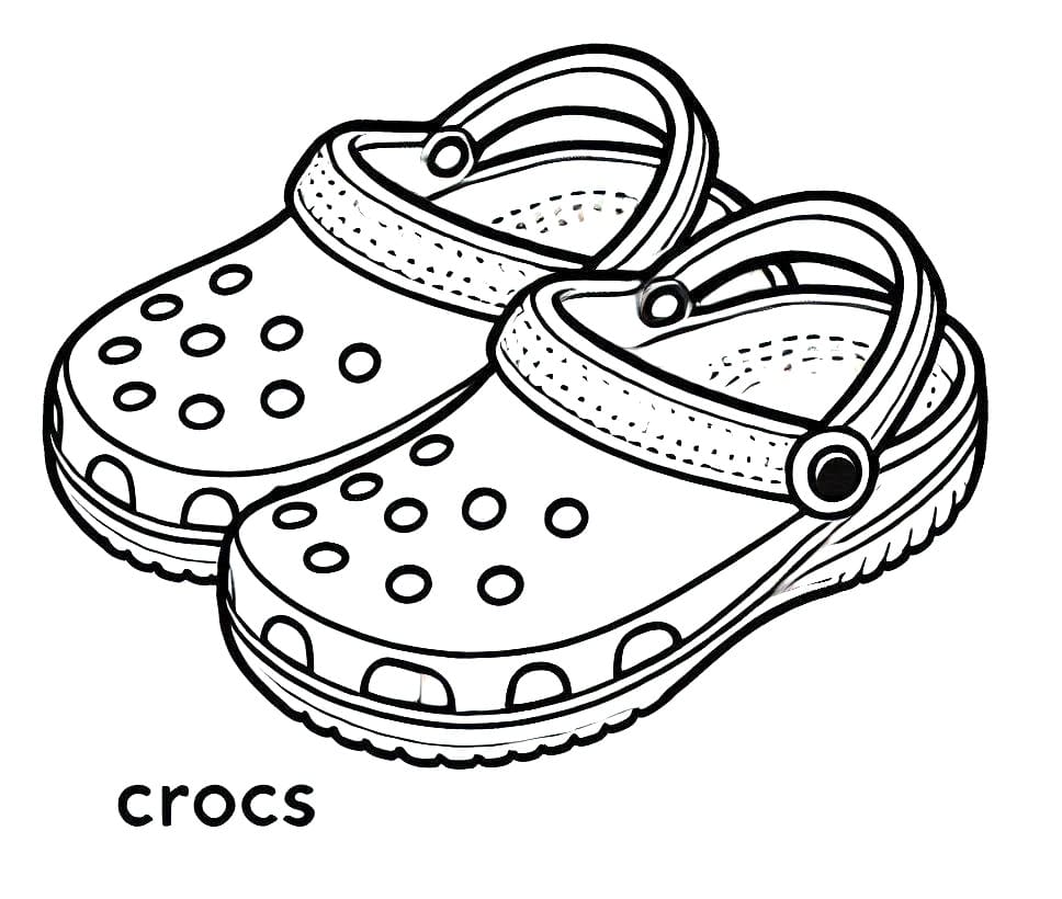 Perfect Crocs coloring page