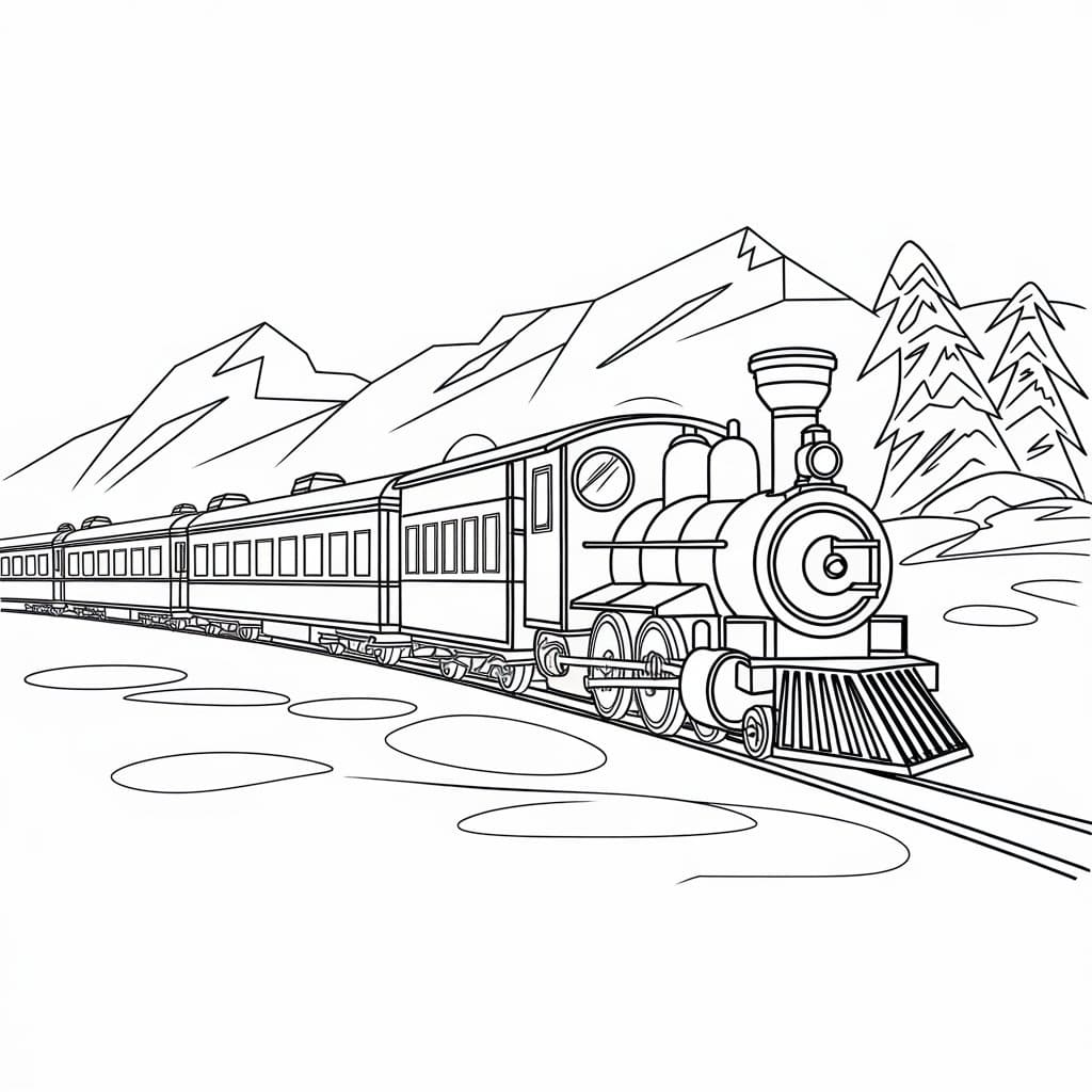 Polar Express For Free coloring page