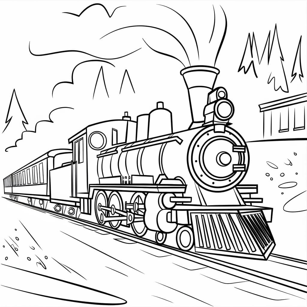 Polar Express to Print coloring page