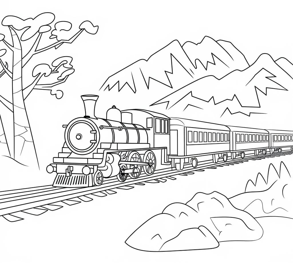 Polar Express Train coloring page