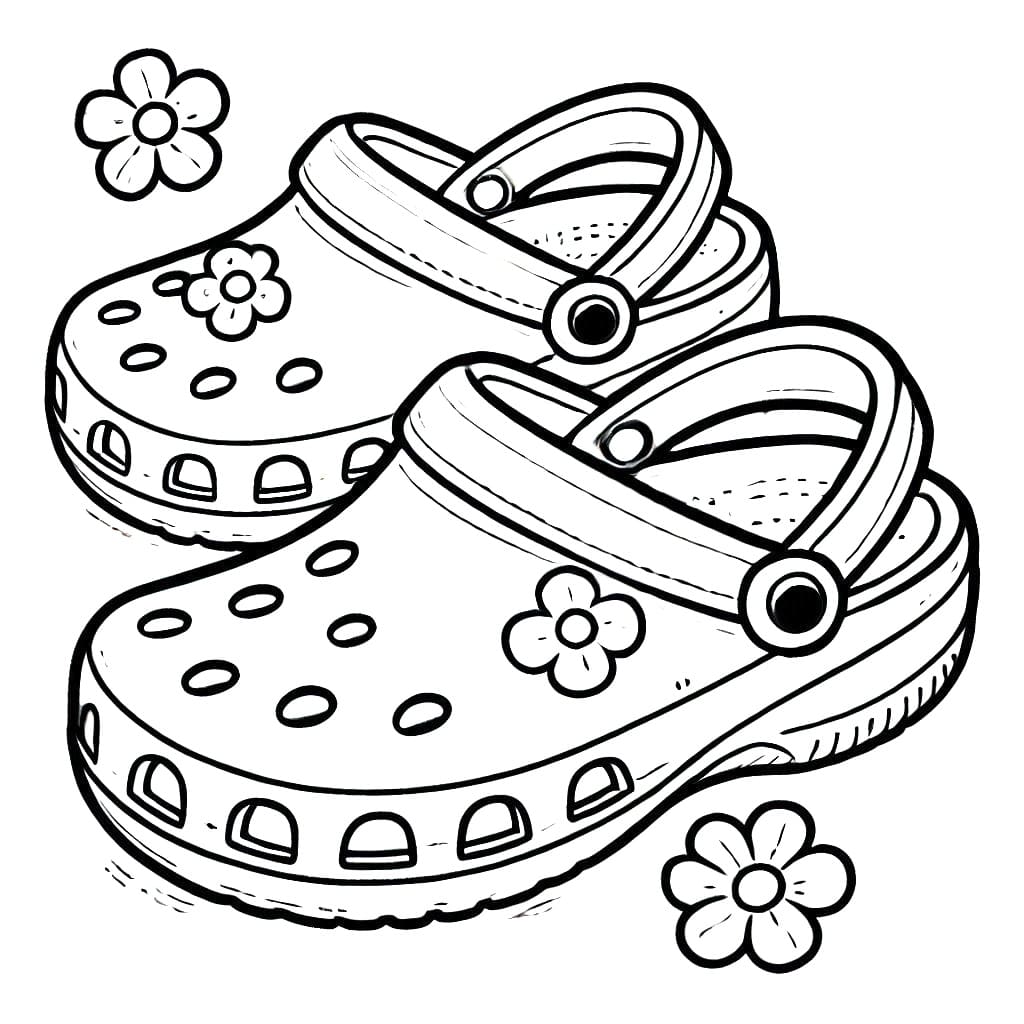 Print Crocs coloring page