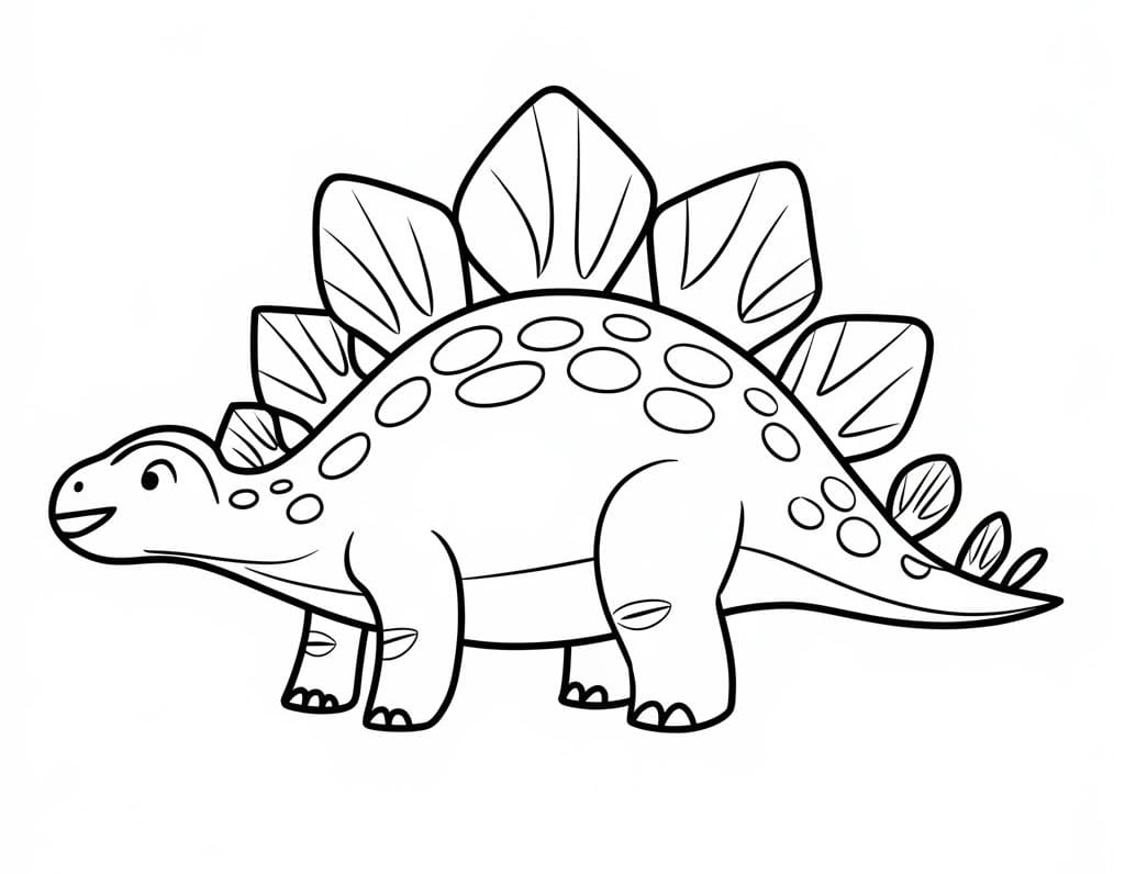 Print Stegosaurus coloring page