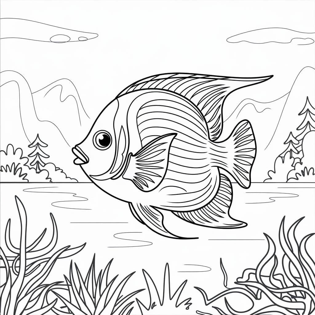 Printable Angelfish