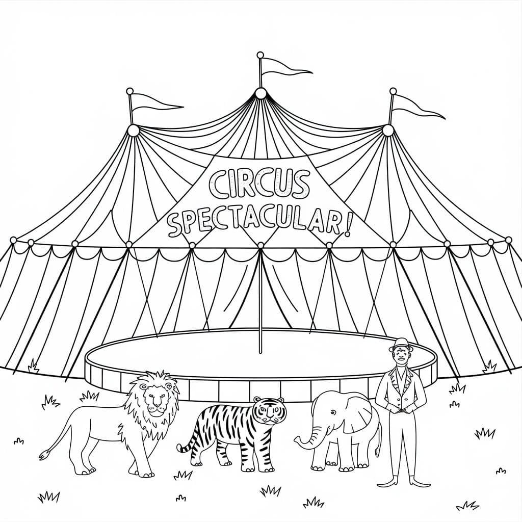 Printable Circus coloring page