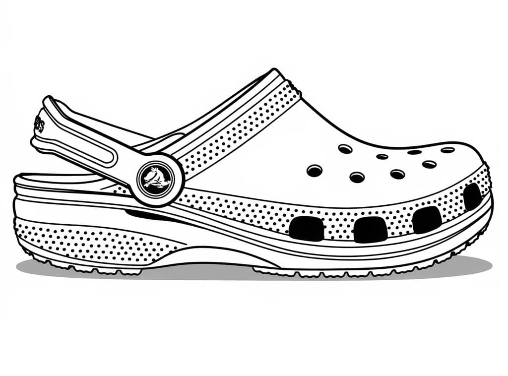 Printable Crocs coloring page